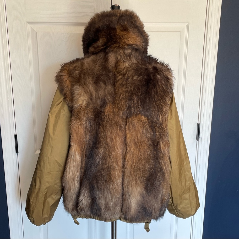Unbranded Reversible Fur Collared Oversized Jacket Size Large - Picture 9 of 12